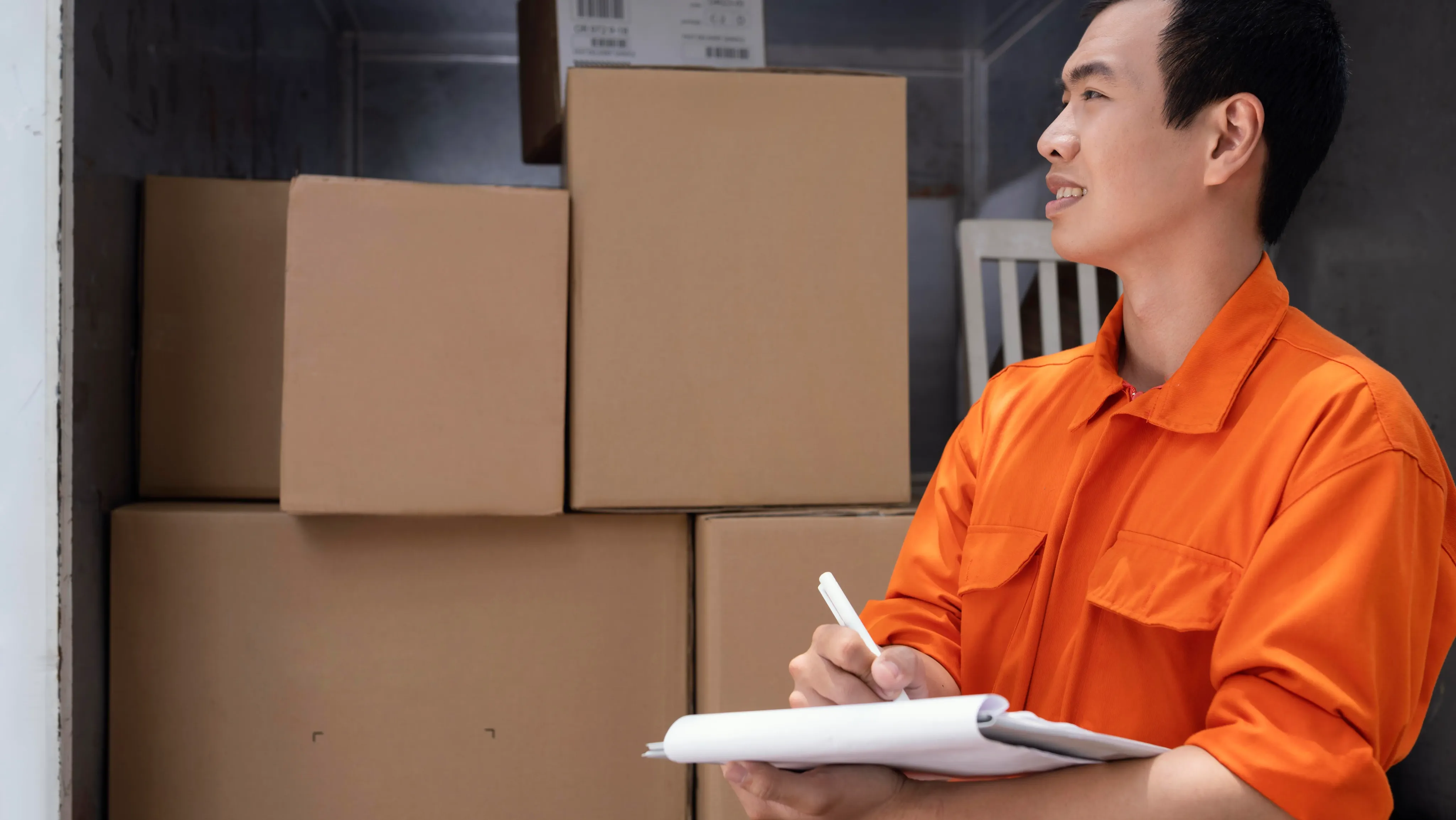 Warehouse personnel checking stocks
